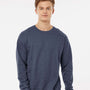 Tultex Mens Fleece Crewneck Sweatshirt - Heather Denim Blue - NEW