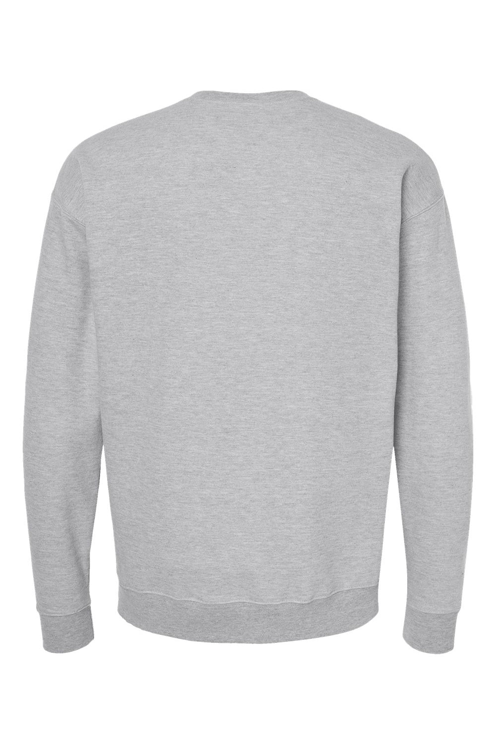 Tultex 340 Mens Fleece Crewneck Sweatshirt Heather Grey Flat Back