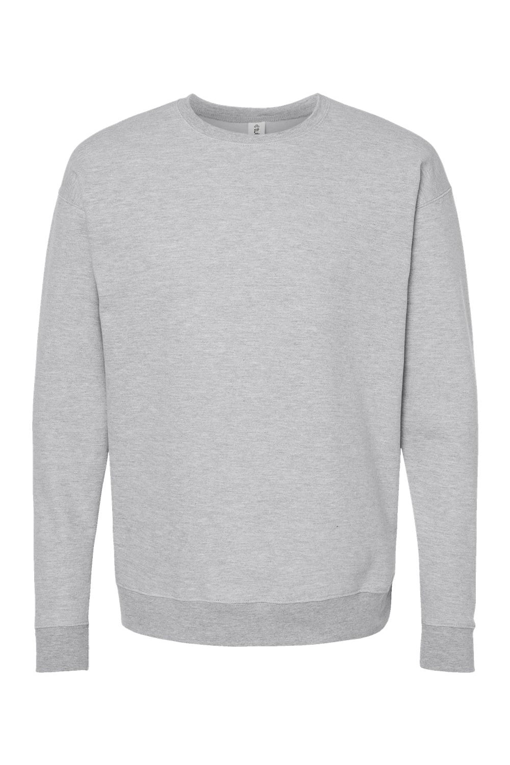 Tultex 340 Mens Fleece Crewneck Sweatshirt Heather Grey Flat Front