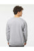 Tultex 340 Mens Fleece Crewneck Sweatshirt Heather Grey Model Back