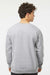 Tultex 340 Mens Fleece Crewneck Sweatshirt Heather Grey Model Back