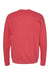 Tultex 340 Mens Fleece Crewneck Sweatshirt Heather Red Flat Back
