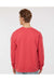 Tultex 340 Mens Fleece Crewneck Sweatshirt Heather Red Model Back