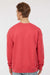 Tultex 340 Mens Fleece Crewneck Sweatshirt Heather Red Model Back