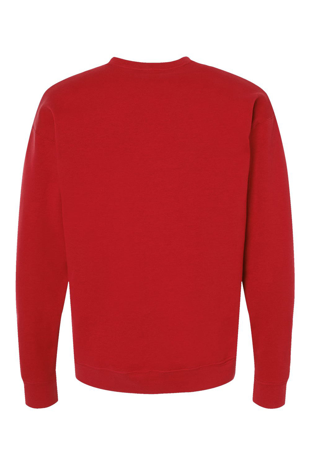 Tultex 340 Mens Fleece Crewneck Sweatshirt Red Flat Back
