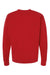 Tultex 340 Mens Fleece Crewneck Sweatshirt Red Flat Back