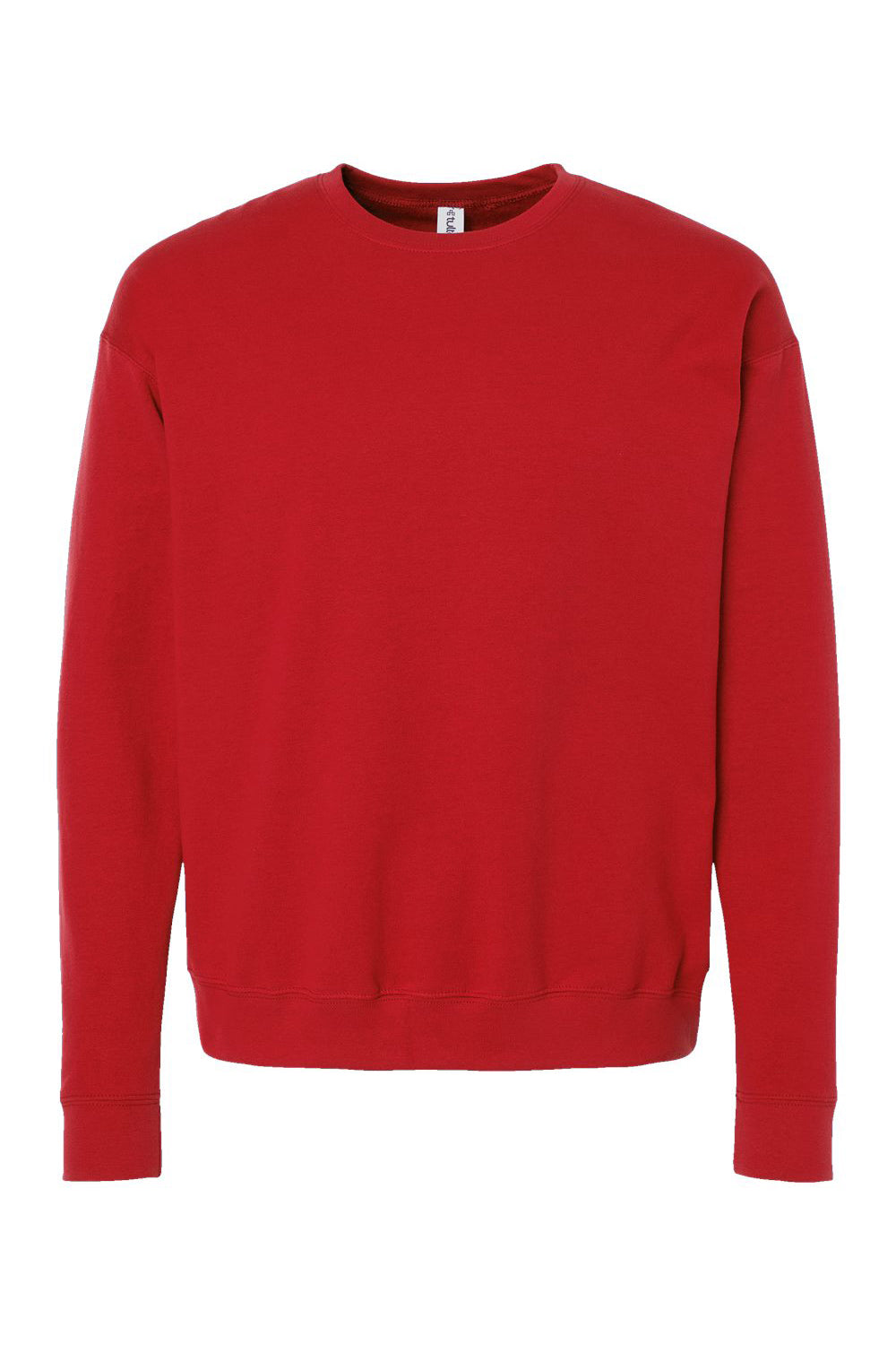 Tultex 340 Mens Fleece Crewneck Sweatshirt Red Flat Front