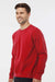Tultex 340 Mens Fleece Crewneck Sweatshirt Red Model Side