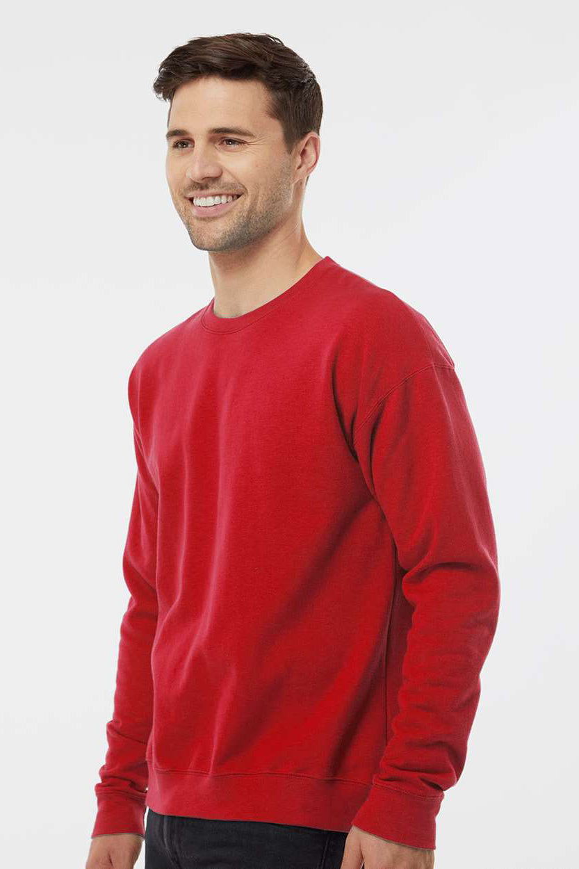 Tultex 340 Mens Fleece Crewneck Sweatshirt Red Model Side