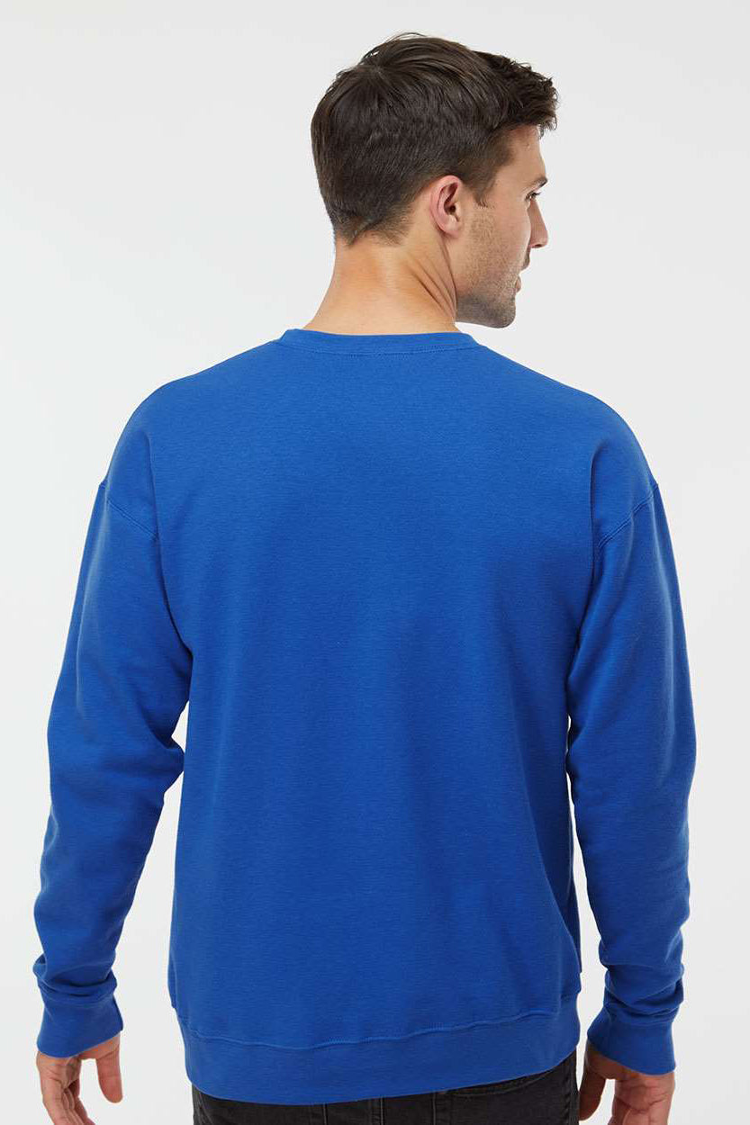 Tultex 340 Mens Fleece Crewneck Sweatshirt Royal Blue Model Back