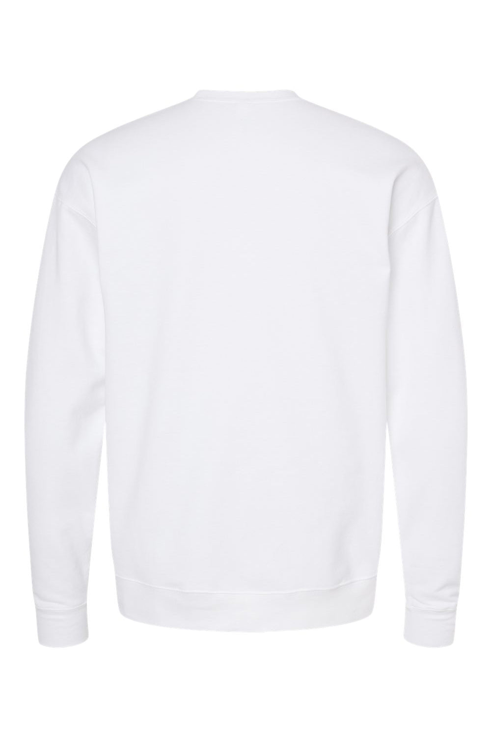 Tultex 340 Mens Fleece Crewneck Sweatshirt White Flat Back
