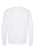Tultex 340 Mens Fleece Crewneck Sweatshirt White Flat Back
