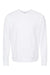 Tultex 340 Mens Fleece Crewneck Sweatshirt White Flat Front