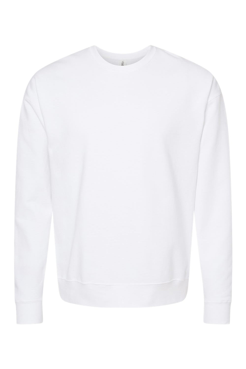 Tultex 340 Mens Fleece Crewneck Sweatshirt White Flat Front