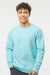 Tultex 340 Mens Fleece Crewneck Sweatshirt Purist Blue Model Front