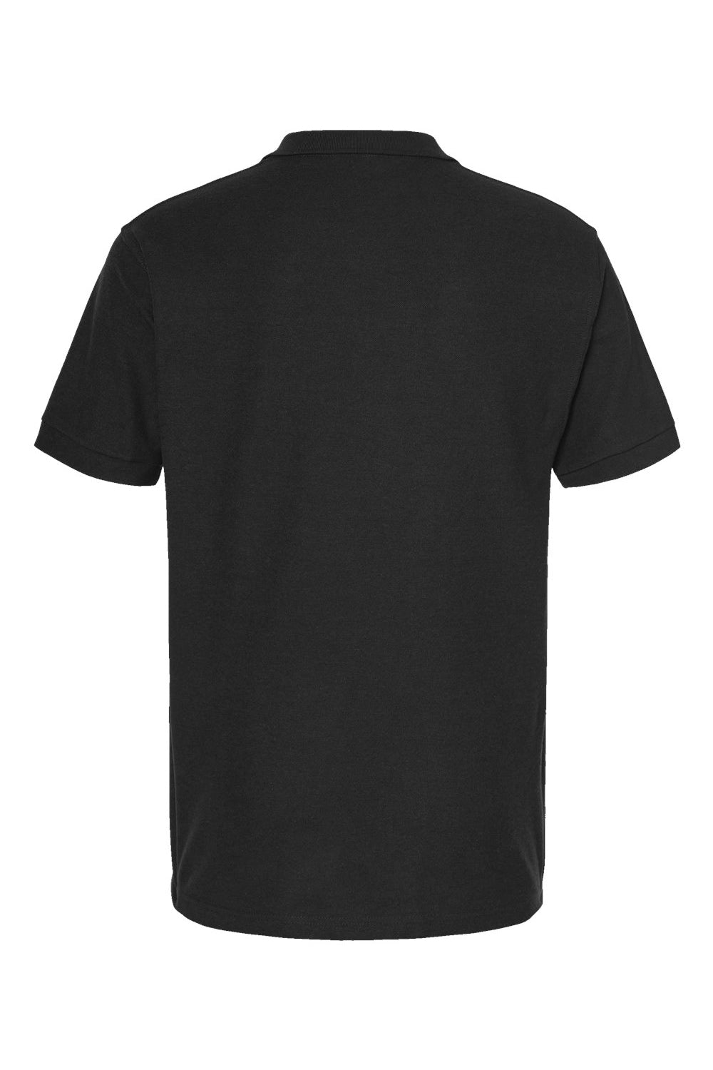Tultex 400 Mens Sport Shirt Sleeve Polo Shirt Black Flat Back