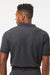 Tultex 400 Mens Sport Short Sleeve Polo Shirt Heather Charcoal Grey Model Back