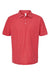 Tultex 400 Mens Sport Short Sleeve Polo Shirt Heather Red Flat Front