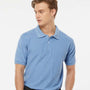 Tultex Mens Sport Short Sleeve Polo Shirt - Heather Light Blue - NEW