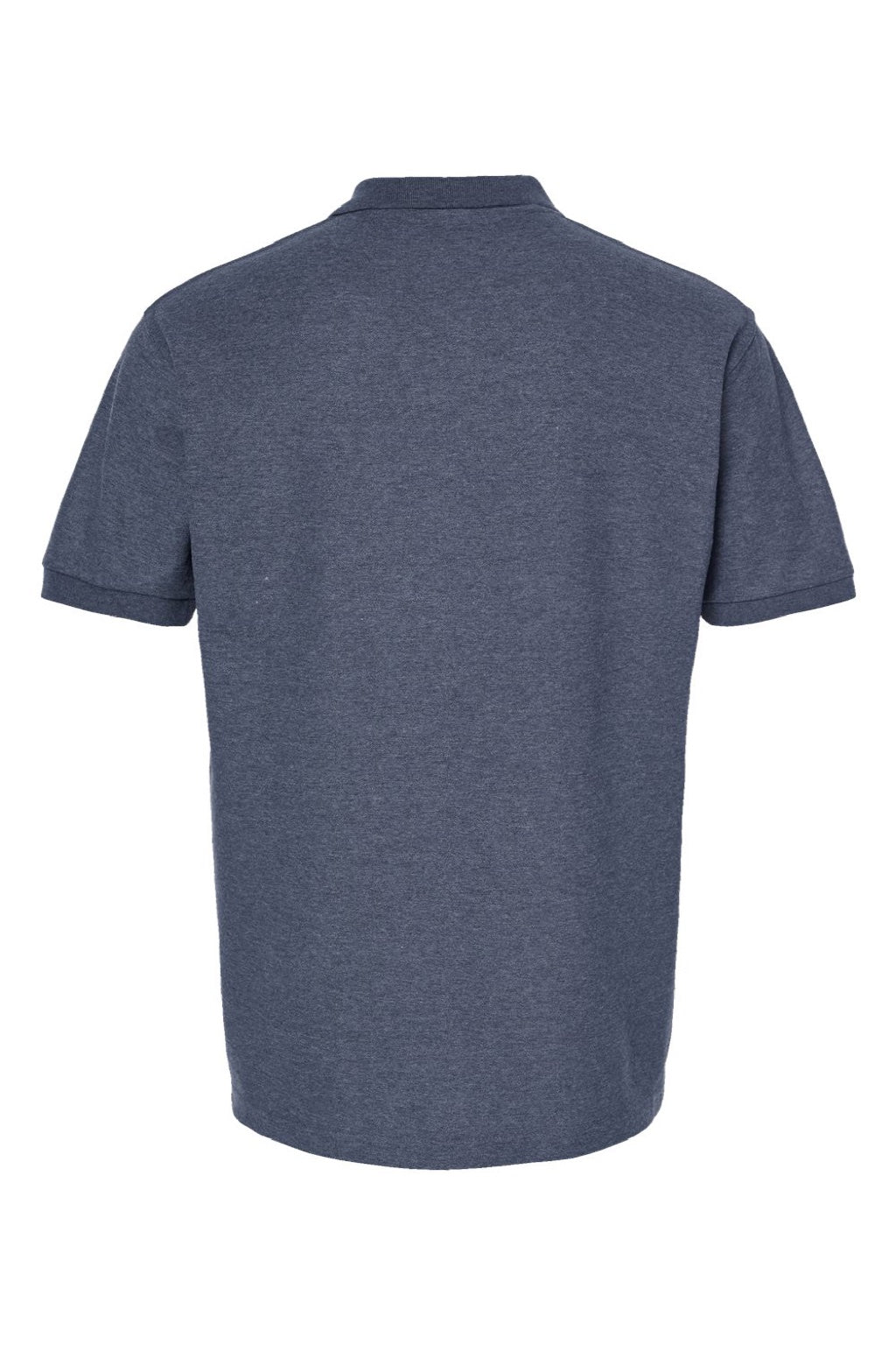 Tultex 400 Mens Sport Short Sleeve Polo Shirt Heather Navy Blue Flat Back