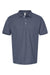 Tultex 400 Mens Sport Shirt Sleeve Polo Shirt Heather Navy Blue Flat Front