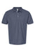Tultex 400 Mens Sport Short Sleeve Polo Shirt Heather Navy Blue Flat Front