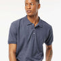 Tultex Mens Sport Short Sleeve Polo Shirt - Heather Navy Blue - NEW