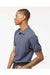 Tultex 400 Mens Sport Shirt Sleeve Polo Shirt Heather Navy Blue Model Side