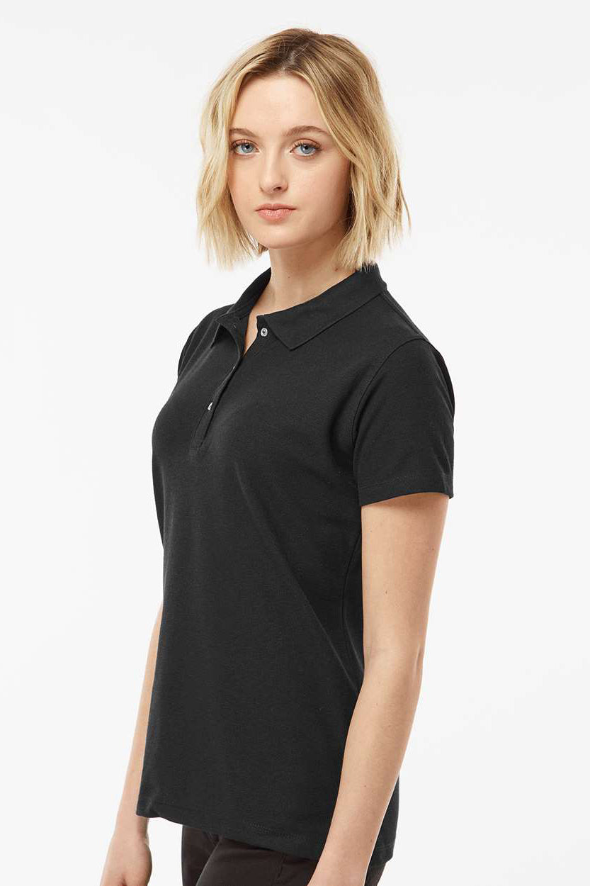 Tultex 401 Womens Sport Short Sleeve Polo Shirt Black Model Side