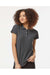 Tultex 401 Womens Sport Shirt Sleeve Polo Shirt Heather Charcoal Grey Model Front