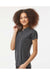 Tultex 401 Womens Sport Shirt Sleeve Polo Shirt Heather Charcoal Grey Model Side