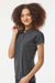 Tultex 401 Womens Sport Short Sleeve Polo Shirt Heather Charcoal Grey Model Side