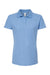 Tultex 401 Womens Sport Shirt Sleeve Polo Shirt Heather Light Blue Flat Front