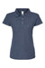 Tultex 401 Womens Sport Shirt Sleeve Polo Shirt Heather Navy Blue Flat Front