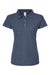 Tultex 401 Womens Sport Short Sleeve Polo Shirt Heather Navy Blue Flat Front