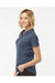 Tultex 401 Womens Sport Shirt Sleeve Polo Shirt Heather Navy Blue Model Side