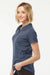 Tultex 401 Womens Sport Short Sleeve Polo Shirt Heather Navy Blue Model Side