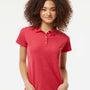 Tultex Womens Sport Short Sleeve Polo Shirt - Heather Red - NEW