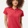 Tultex Womens Sport Short Sleeve Polo Shirt - Heather Red - Closeout