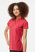 Tultex 401 Womens Sport Short Sleeve Polo Shirt Heather Red Model Side
