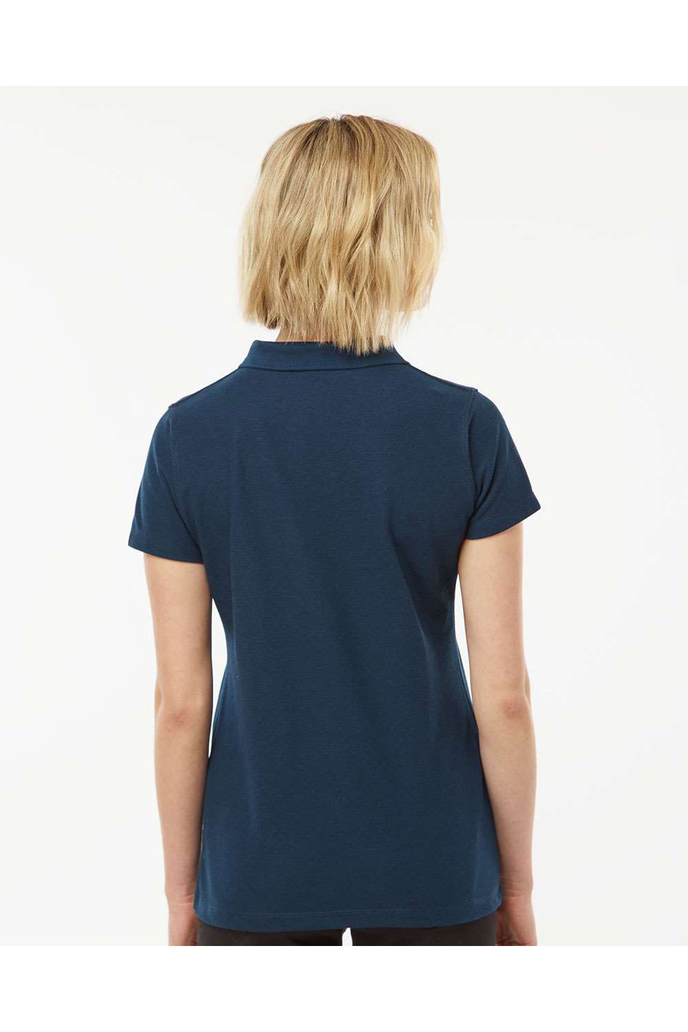 Tultex 401 Womens Sport Shirt Sleeve Polo Shirt Navy Blue Model Back