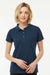 Tultex 401 Womens Sport Short Sleeve Polo Shirt Navy Blue Model Front