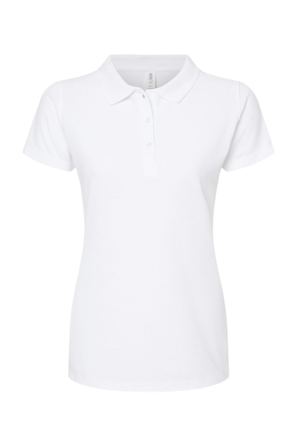Tultex 401 Womens Sport Short Sleeve Polo Shirt White Flat Front