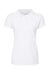 Tultex 401 Womens Sport Short Sleeve Polo Shirt White Flat Front