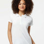 Tultex Womens Sport Short Sleeve Polo Shirt - White - NEW