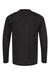 Tultex 242 Mens Poly-Rich Long Sleeve Crewneck T-Shirt Black Flat Back