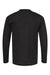 Tultex 242 Mens Poly-Rich Long Sleeve Crewneck T-Shirt Black Flat Back