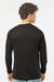 Tultex 242 Mens Poly-Rich Long Sleeve Crewneck T-Shirt Black Model Back