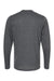 Tultex 242 Mens Poly-Rich Long Sleeve Crewneck T-Shirt Heather Charcoal Grey Flat Back