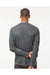 Tultex 242 Mens Poly-Rich Long Sleeve Crewneck T-Shirt Heather Charcoal Grey Model Back